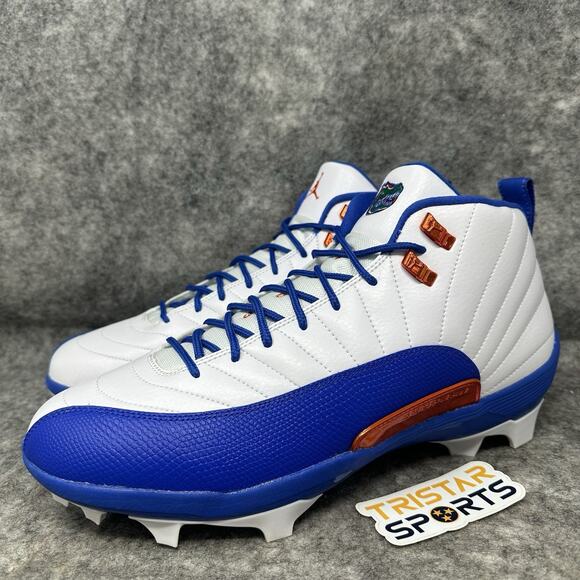 Florida Gators Jordan 12 Savage 3 PE Mid Football Cleats Mens Sz 13.5 FJ6220-147 - Picture 1 of 11